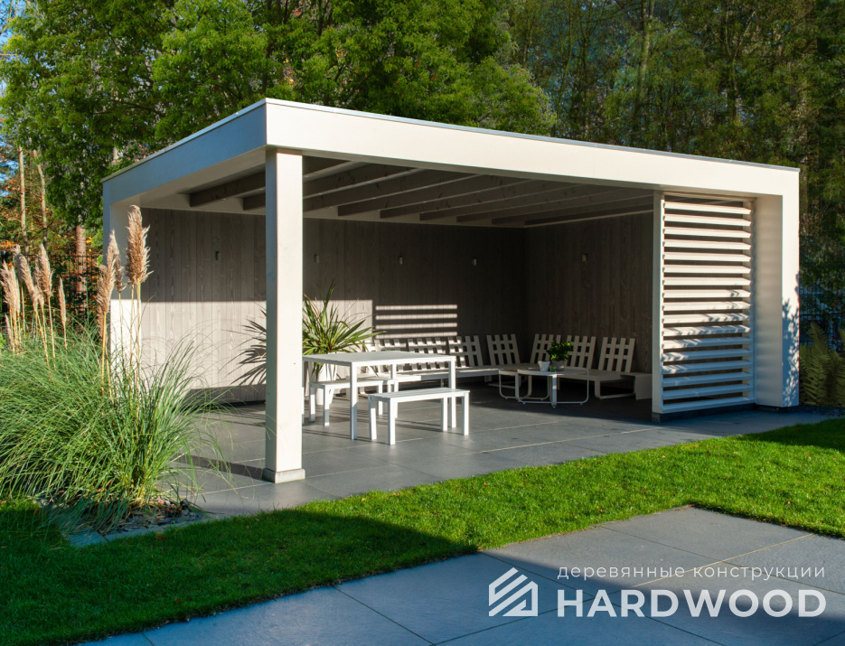 Стильная белая беседка №61 - фото 1705