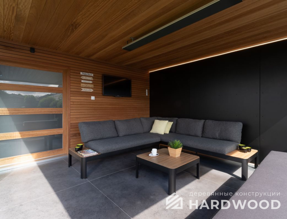 Беседка гриль лофт из дерева и металла №19 - фото 1425